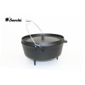 Durable Camping Cookware Ferro fundido Dutch Oven Legged